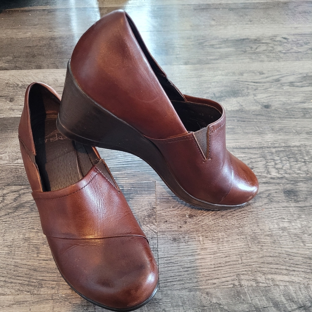 Dansko brown wedge